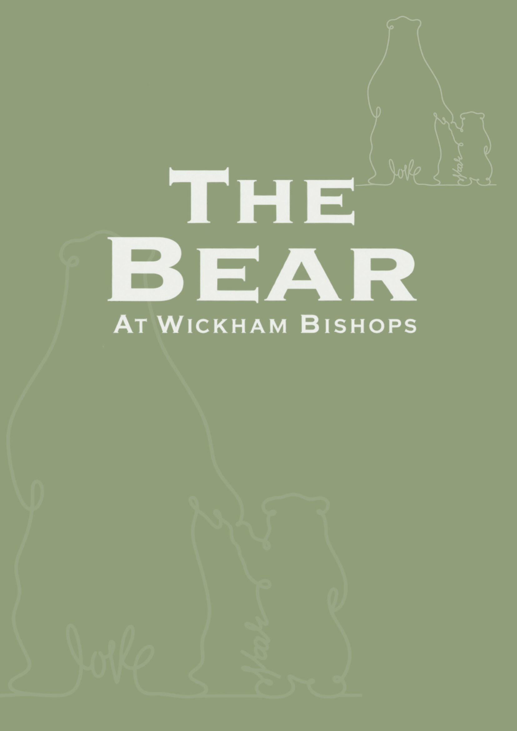 The Bear menu front cover